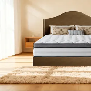 Memory Foam & Spring Hybrid Mattress 10/12/14 inch Twin Full Queen King Sizes Medium-Firm Lumbar Support Boxed Ergonomic Design for Home Use Modern Interior Design Gift