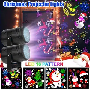 FlowerDance USB 5V Christmas Projector Lights Outdoor Indoor LED Projector Waterproof for Christmas Decorations Holiday Projector with 16 Patterns Adjustable 360° Rotating for Festive Lighting projector room decor home decor led lights for bedroom