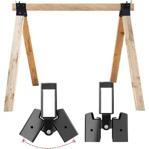 2 count AR500 Steel 2x4 Target Stand Brackets, High Strength Welded Construction Target Hanger/Holder, Spare Part, Heavy Duty A-Frame Swing Sets Brackets, Adjustable  for 2x4  Board