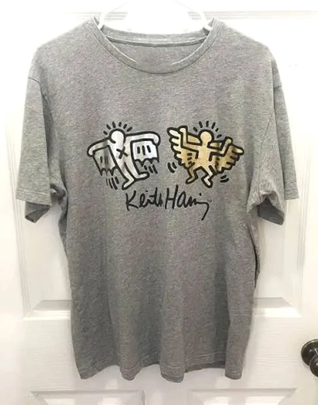 Vintage Keith Haring Music Singer Unisex White T- Shirt All Size S-5XL MO511 J