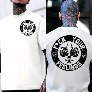 F*ck Your Feelings Skull Tee - Bold Statement Graphic T-shirt| Limited Edition Streetwear Casual Angel graphic tee shirts men