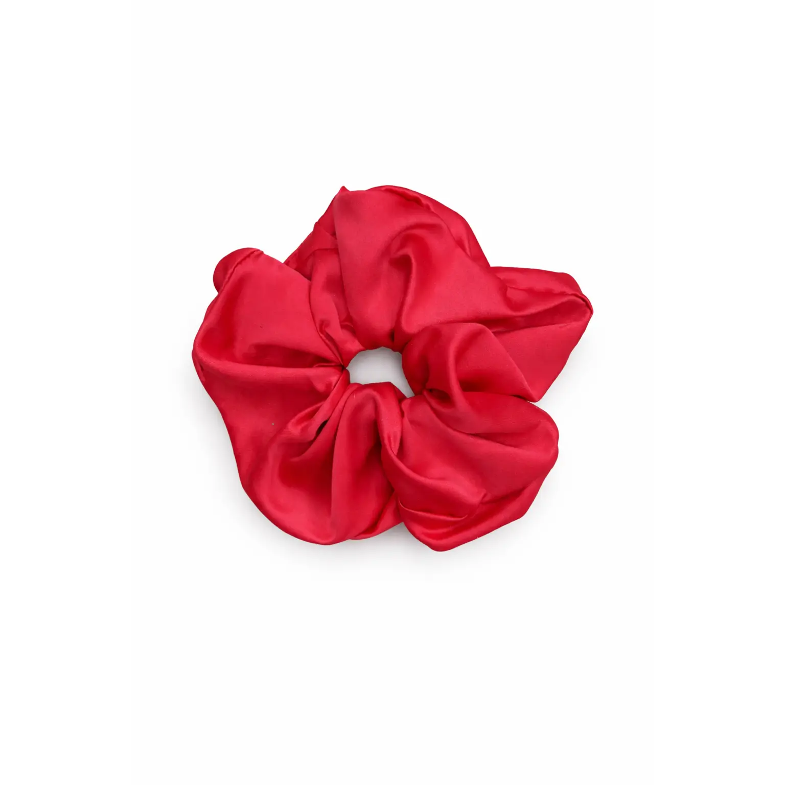 Red Satin Oversized Scrunchie