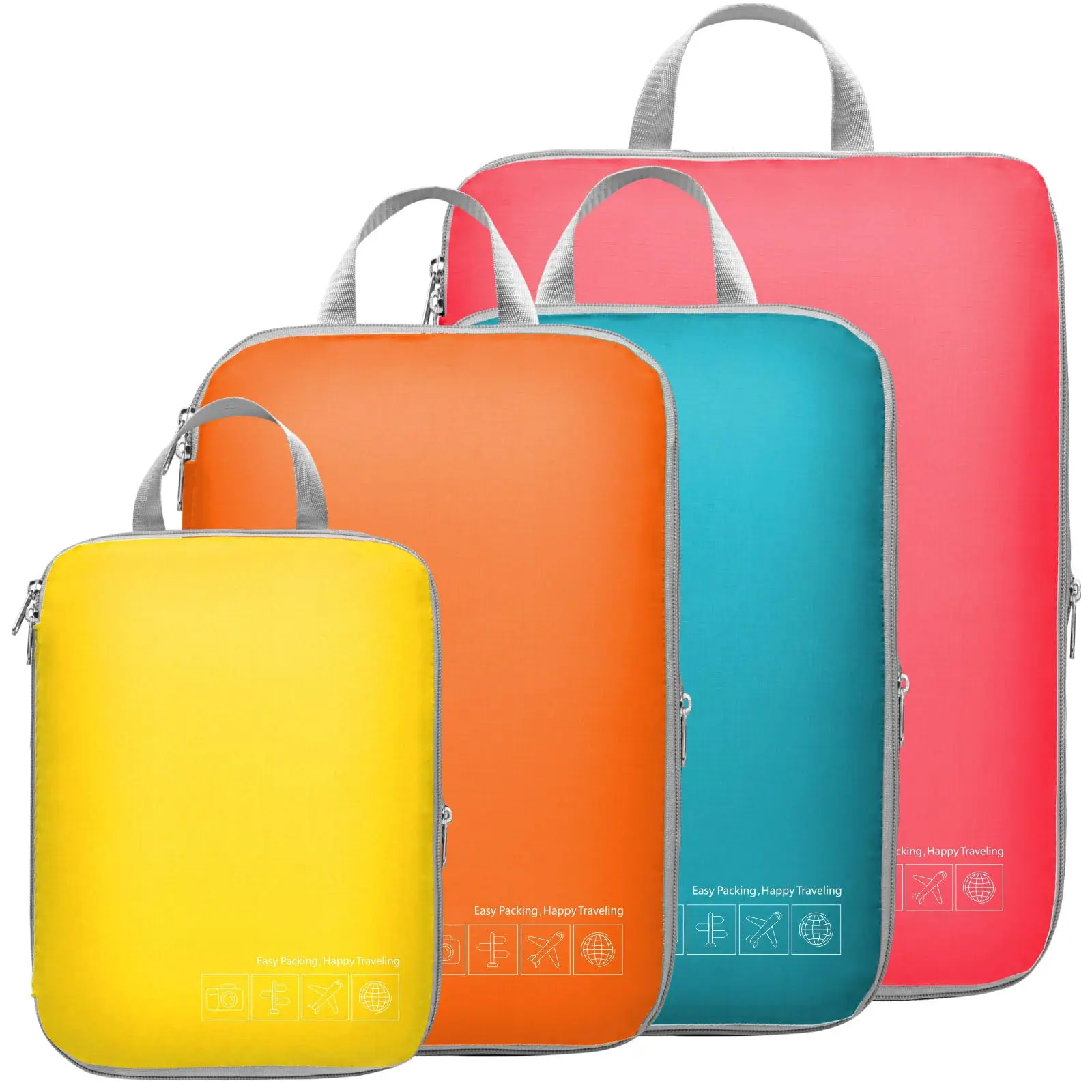 Compression Packing Cubes for Suitcases,  Lightweight Packing Cubes for Travel, Travel    Luggage Organizer Bags Set Essentials for Carry on Durable Pouch