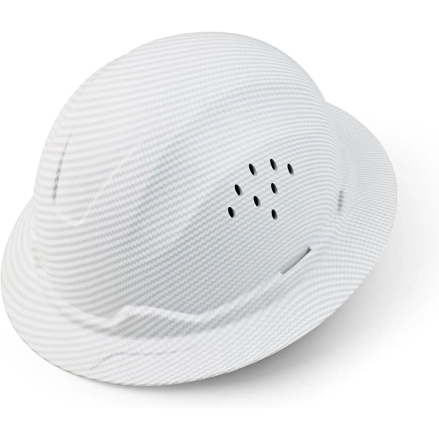 Full Brim Vented Hard Hat, HDPE Safety Helmet with 6-Point Ratchet Suspension for Construction, Farming & Outdoor Work