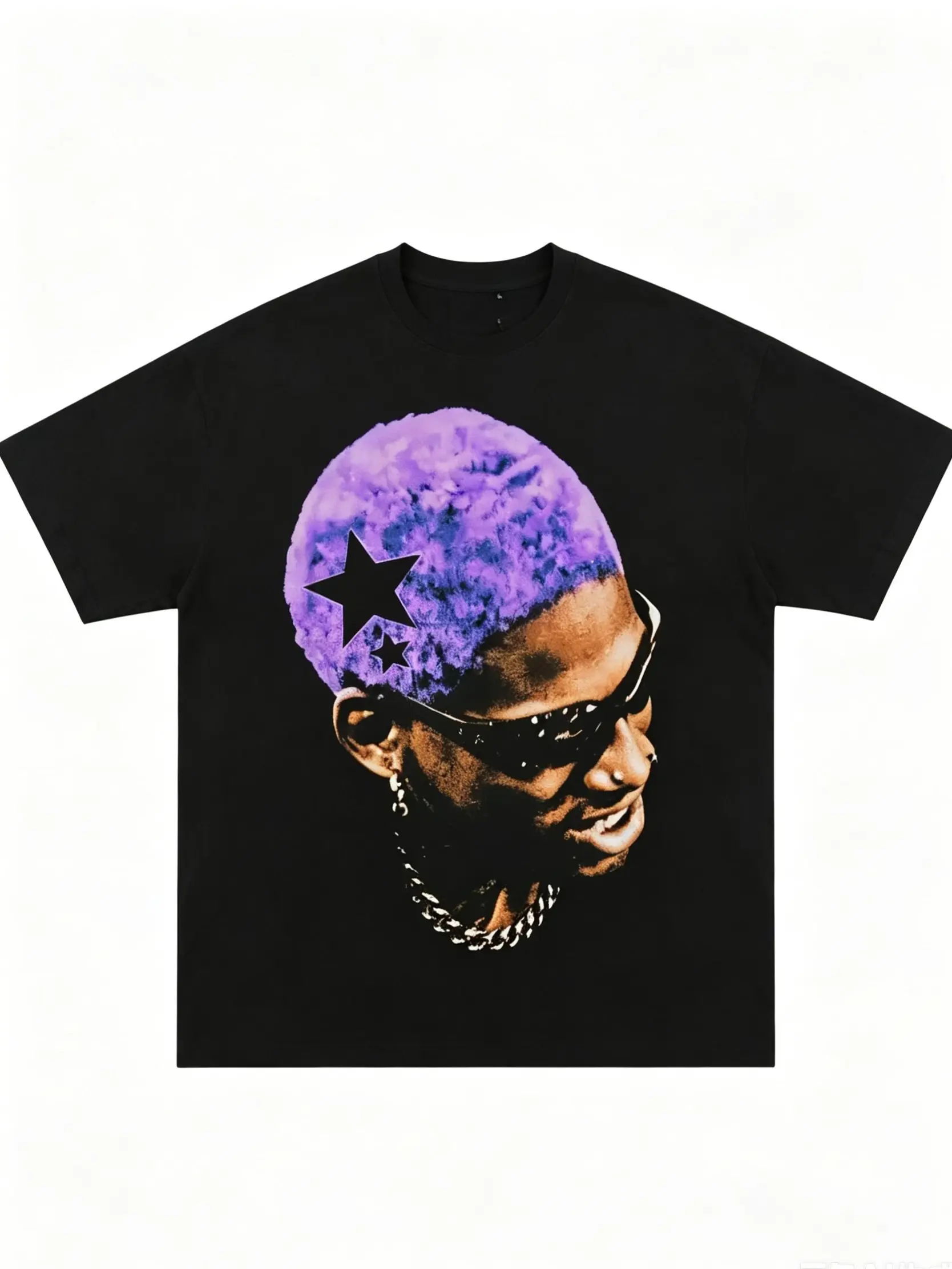 Purple Star Vintage Tee, Dennis Rodman T-Shirt, Unisex Basketball Shirt, Hip Hop Graphic Tees, Gifts Shirt, Menswear Womenswear Streetwear