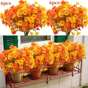 Artificial Flower, Simulated 7-head Eucalyptus Morning Glory Fake Flower, Faux Flowers, Decorative Flowers for Home Garden Outdoor Decoration, Fruit, Home Decoration Bouquet, Artificial Flower Set