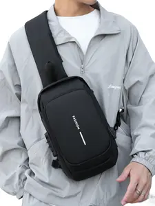 Men's Shoulder Crossbody Bag, Multi-Functional Chest Pack with Password Security, Water-Resistant, Adjustable Strap, Casual Daily Accessory, Waterproof Chest Bag, Multifunctional Bag