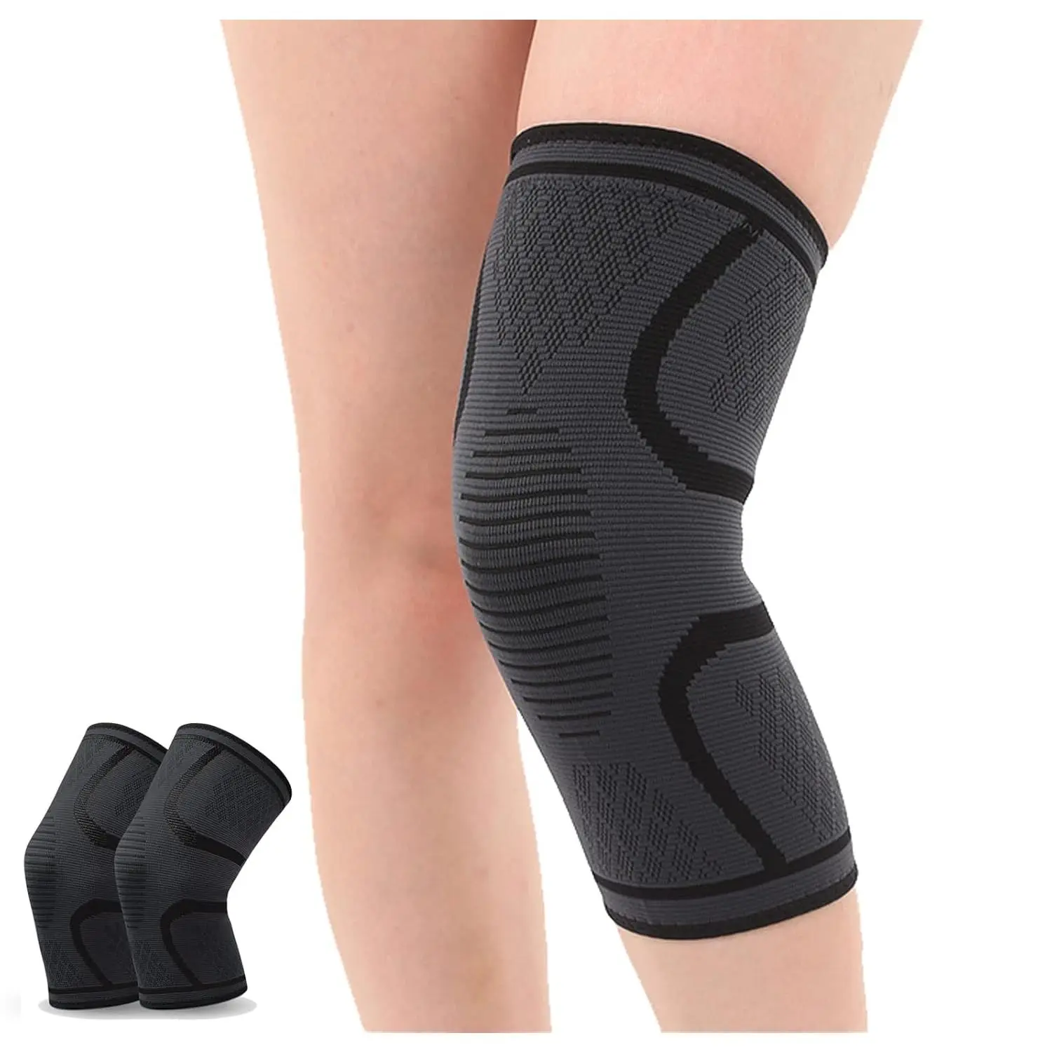 Knee Braces for Knee Pain, Knee Pads Knee Sleeves Weightlifting Knee Compression Sleeve, Knee Support Knee Flex Wrap Knee Sleeves Leg Supporter Leg Protectors
