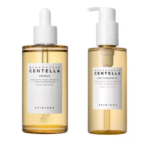 SKIN1004 Centella Ampoule 100ml /55ml & Light Cleansing Oil 200ml -Soothing, Hydrating, Deep Cleansing Gentle Set