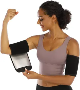 Sauna Arm Bands for Workouts – Adjustable Neoprene Arm Wraps for Women & Men, Sweat-Enhancing Fitness Accessory – Black