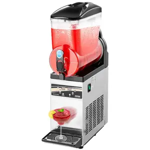 VEVOR Commercial Frozen Drink Maker, 15L Single Tank Slushy Machine, 60 Cups Stainless Steel Margarita Smoothie Frozen Drink Machine, Slushie Maker for Home Party Restaurants Cafe Bars