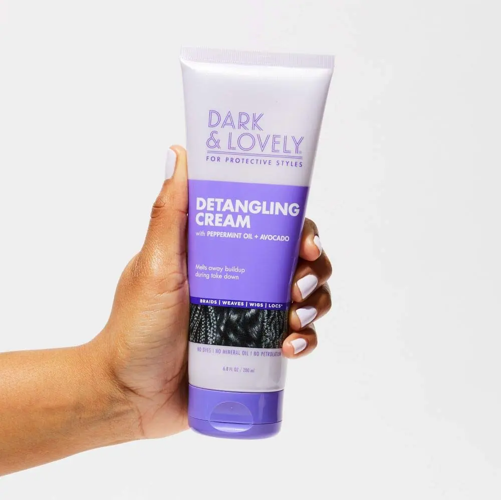 Dark & Lovely SoftSheen-Carson Dark&Lovely Detangling Cream 6.8 Fl Oz For Protective Styles With Peppermint & Avocado Oil For Braids Weaves Wigs & Locs