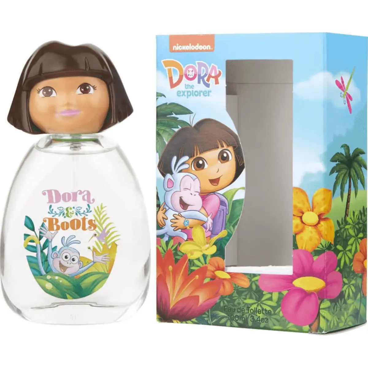 Nickelodeon Dora and Boots Eau de Toilette for Girls - Floral Fruity Fragrance with Citrus, Melon Blend, Grapefruit, Effective Notes from Amber, Amber Warm Base - 3.4 fl oz Liquid (3 to 3.9 fl oz Range)