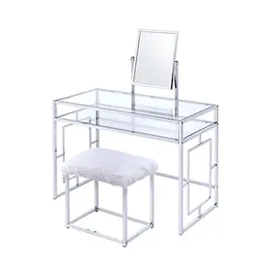3-Piece Dresser with Metal Frame,  Indoor Furniture for Bedroom, Living Room