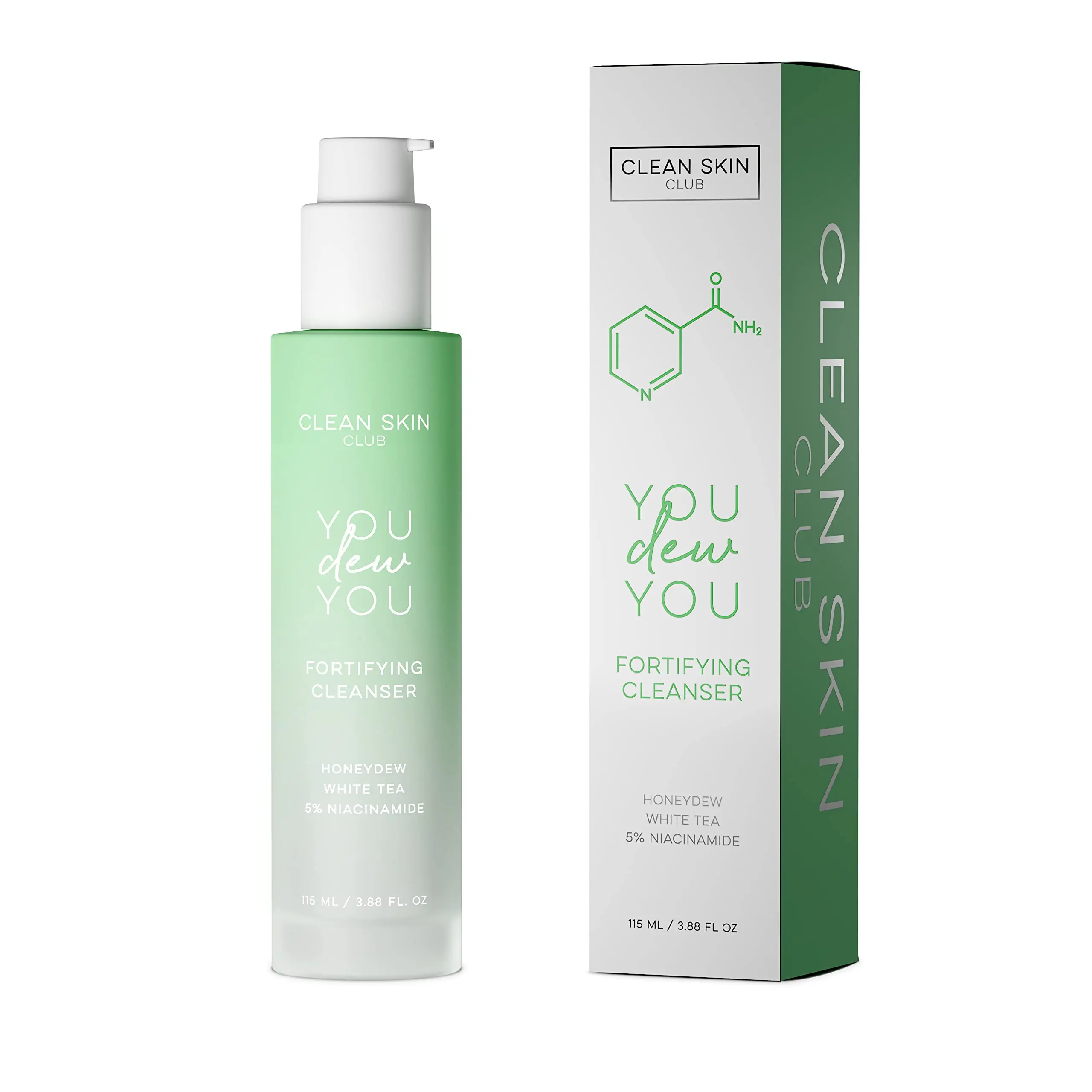 Clean Skin Club Acne Wash Facial Cleanser 5% Niacinamide Honeydew White Tea Fragrance Cruelty Free Vegan Lightweight Oil Free Dry Sensitive Skin 3.88 Fl oz Pack of 1 - Daily