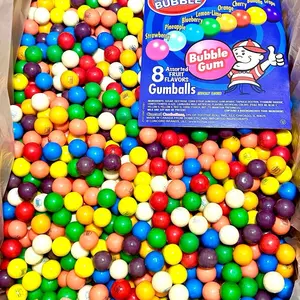 Dubble Bubble Gumballs 0.5 Inch Bulk Candy 1LB 3LB 4LB 5LB Assorted Gum Flavors