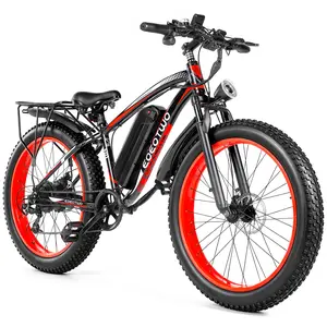 EOEOTWO E01 Fat Tire E-Bike,48V20Ah Removable Battery,1500W Peak,34MPH Max Speed,80Miles Pedal Assist Range,Hydraulic Shock Absorber,Aluminum Alloy Frame Dual Disc Brake All Terrain E-Bike for Commute Snow Mountain Sand Road