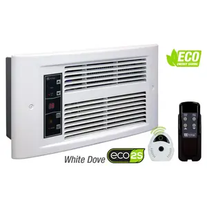 212 MAIN King Electric PX2417-ECO-WD-R Automatic PX ECO 240V 1750W Designer Electronic Wall Heater with Heating System, Remote Control, White Dove