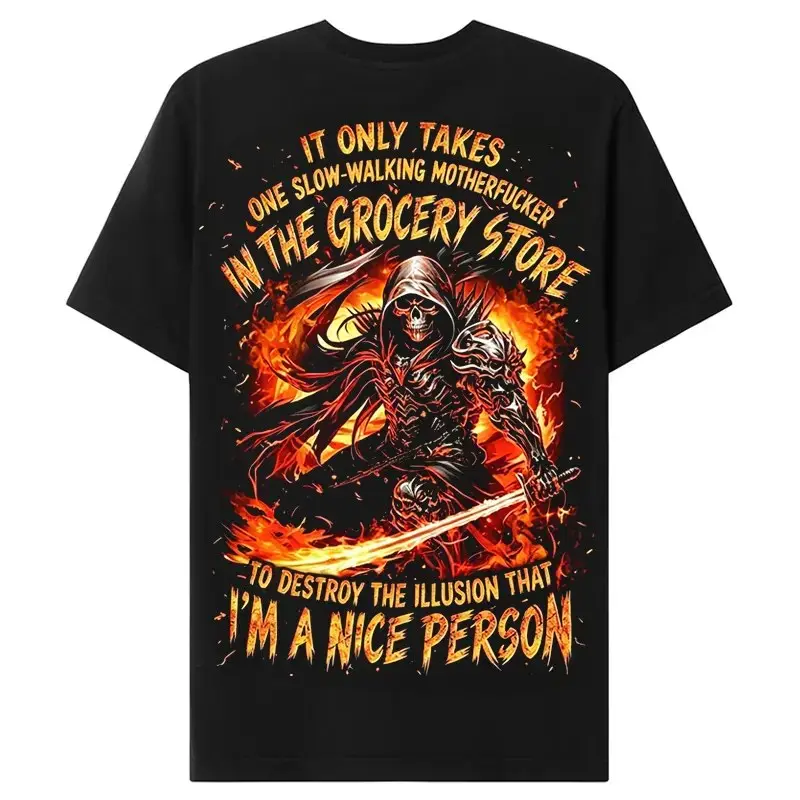 Royal Andree Generation X It Only Takes One Slow-Walking Motherfucker In The Grocery Store Custom Year Skull T-shirt