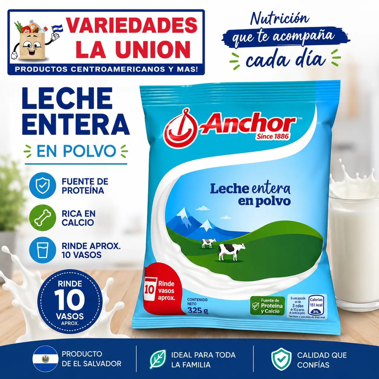 Powdered milk - Leche Anchor 325g