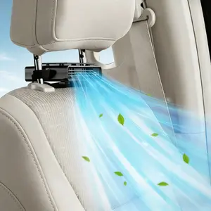 JOYTUTUS 2026 Car Seat Fan USB Plug-in Dual Turbo High Wind Power 5-Speed Adjustment Magic Tape Easy Install Universal Fit ABS Material Black Pink