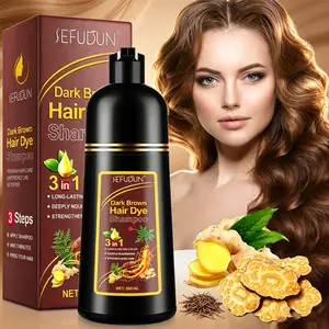 Sefudun Three-In-One Hair Dye Shampoo 500ML, Gentle Herbal Ingredients, Haircare, Covers Hair, Long-Lasting Color, Suitable for All Hair Types