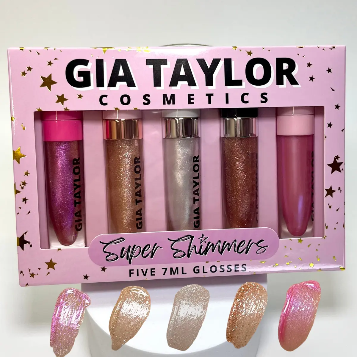 5 LIPGLOSSES // Super Shimmer Lipgloss SET //  super sparkly and smooth hydrating lipgloss // vegan cruelty free non sticky and moisturizing lipgloss lipbundles