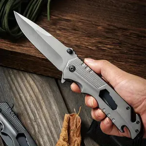 Durable stainless steel folding fruit knife, folding table knife, lock-free folding knife, suitable for outdoor kitchen use