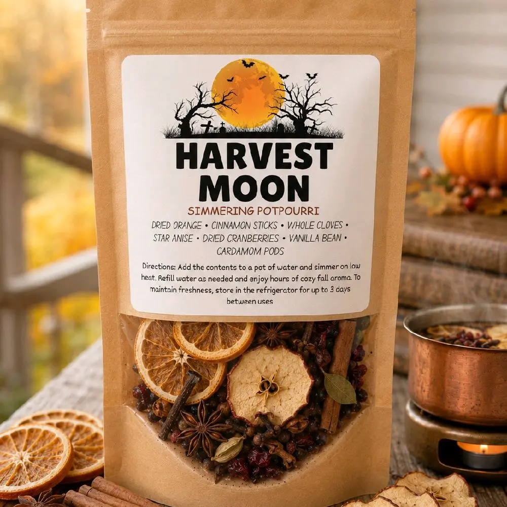 Harvest Moon Simmering Potpourri | Fall Stovetop Potpourri | Autumn Home Fragrance | Handmade Simmer Pot | Thanksgiving Decor