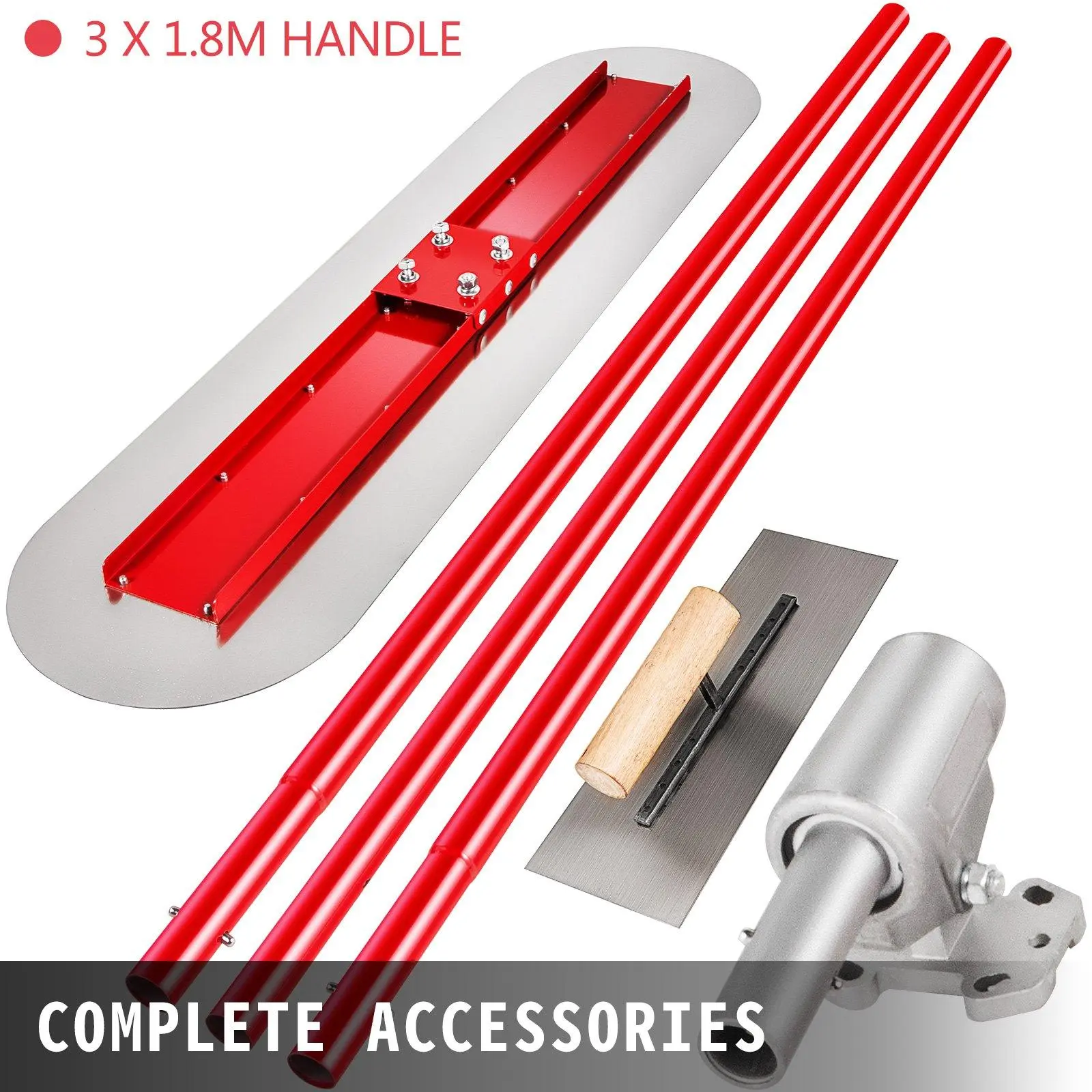 【SummerFinds】Bull Float Concrete Float 1200x300mm Concrete Tool Trowel Float Handle & Bracket