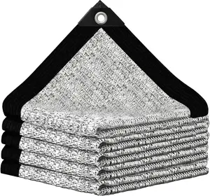 Aluminum Shade Cloth 10x10',80% Aluminum Reflective tarp,Durable Mesh Tarp with Grommets,Shade Cloth for Garden,, Outdoor Pergola,Greenhouse,Chicken Coop and  Kennel()