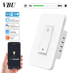 Smart Dimmer Switch, Digital Dimmer Light Switch, Compatible with 300w LED/cfl & 600w Incandescent/halogen, Energy-Saving, Easy Install