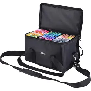 120 Color  Marker Pens, Bright Permanent Markers for Coloring, Markers For Adults Coloring Book, Wide Chisel and Fine Tip, Dual Tip Design, Equipped with Black Suitcase