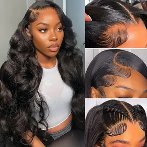 Bling Hair Body Wave Lace Frontal Wig Human Hair 13x6 Raw Hd Transparent Body Wave Human Hair Wigs Lace Front Wig For Women