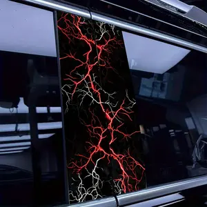 Car Lightning Pattern Sticker, Car B-pillar Lightning Sticker, Car Exterior Decorative Sticker, Universal Car Accessories for Car, SUV, MPV, Car Decals, Car Truck Decal, Car Decoration