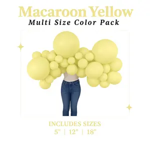 Macaron Yellow Balloon Pack with Optional Add-Ons