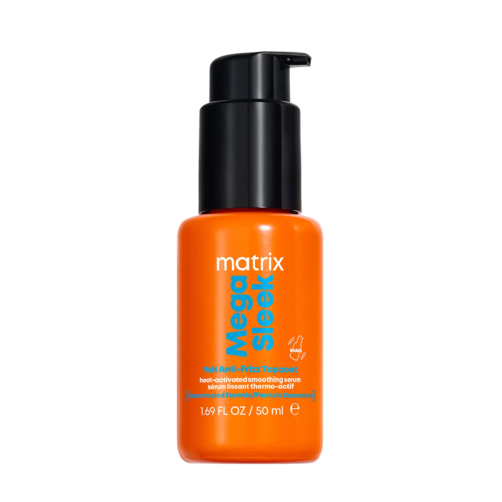 Mega Sleek 96H Anti-Frizz Topcoat Serum | Anti-Frizz Hair Serum | For Frizzy Hair | Vegan Haircare