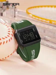 Stylish Square LED Watch for Men and Women, Luminous Multi-Function Electronic Watch for Teens, Unique Design Wristwatch for Casual Wear, Modern Trendy Watch, Casual Trendy Wristwatch