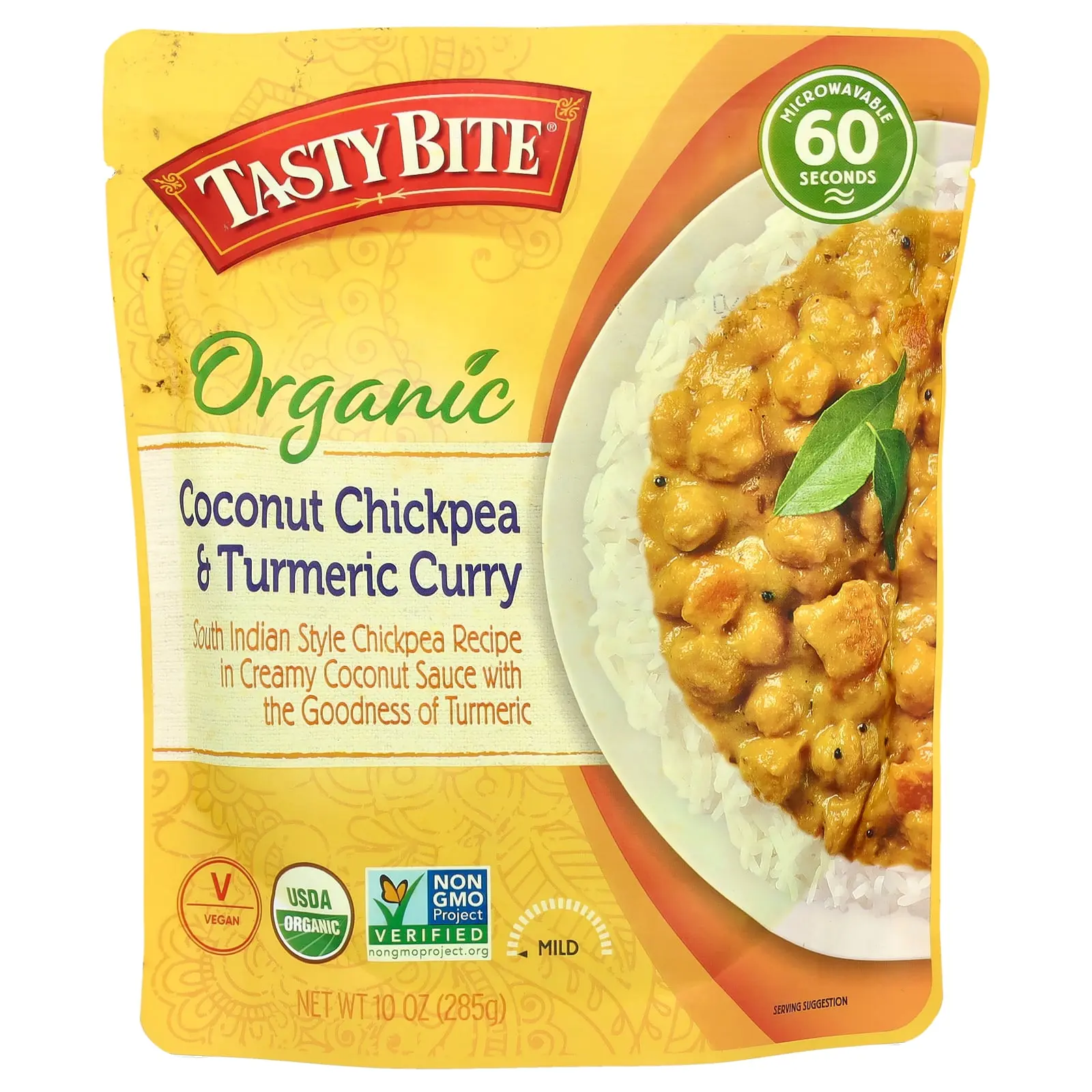 Tasty Bite Organic Coconut Chickpea & Turmeric Curry, 10 oz (285 g)