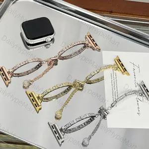 Slim CZ Metal Bracelet Band For Apple Watch S10/7/8/9/SE All Series