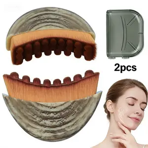 A lymphatic contour brush for finely sculpting the jawline, 2 practical sets, ergonomically precise skin contact, dry brush massage to assist drainage, and relieve facial fatigue.