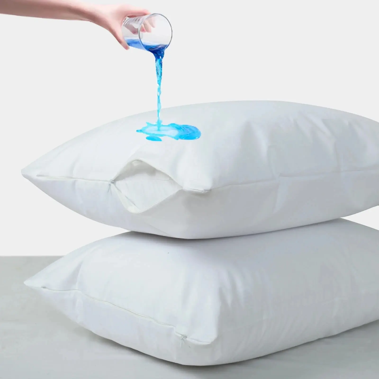 Pillow Covers Zippered 100% Waterproof 2-4-6 Pack Standard-Queen-King Pillow Protectors