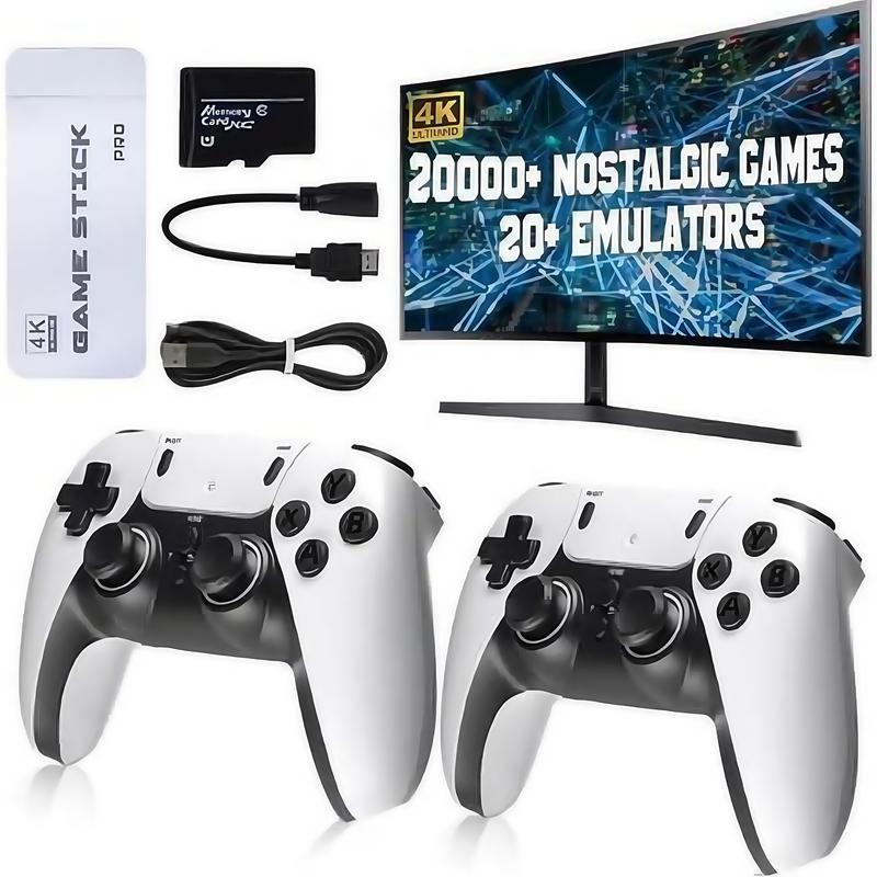 20000+ Games Wireless Retro Game Stick, Vintage Game Stick HD Output System, 2.4G Wireless Controllers, 64G TF Card for All Ages