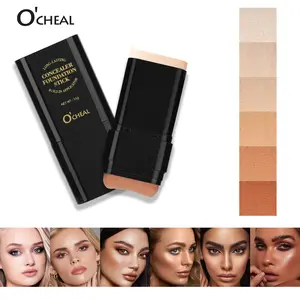 6-color Dual -Ended Eraser Foundation Stick -Multi -Use Concealer & Highlighter for AcneMarks , Nose Contour Flawless Makeup Finish -Versatile Cosmetic Tool , daily gift