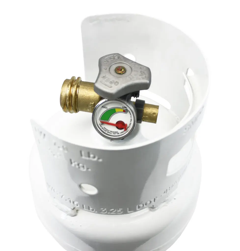 Flame King YSN03 3 lbs Liquid Propane Tank Cylinder with Gauge & OPD Valves