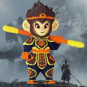 7898 Piece Wu Kong Building Blocks, 3D Puzzle Handmade Toy, Building Block Model, Chinese Mythology Brick Set, Perfect Gift for Birthday, Home Decor, Halloween, Building Block Sets