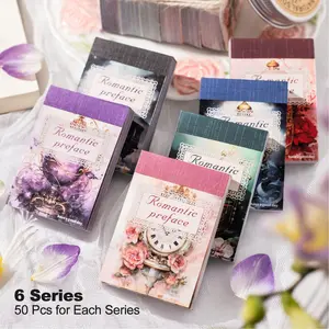 6 Set 300 Sheets Washi Stickers for Journaling, Daily Quote Flower Nature Travel Stickers Vintage Aesthetic Scrapbook Sticker Set for Bullet Journal Art Diary Card Craft Gifts Planner Notebook - Tools & Hardware.