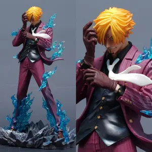 Mountain Z Hand Figure, Suit Devil Wind Effect Blue Flame Special Edition Anime Peripheral Collection Display Piece
