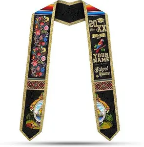 Custom Honduran American Flag Graduation Sash 2026, Honduran Graduation Stole