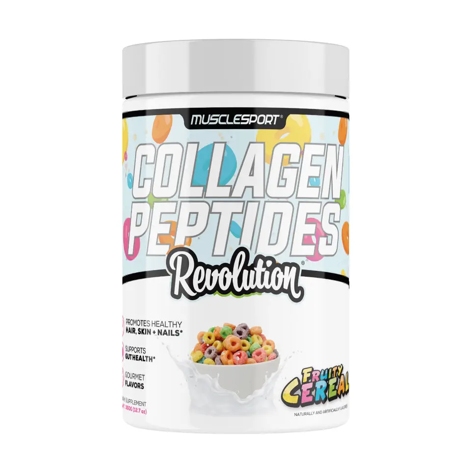 MuscleSport Hydrolyzed Grass-Fed Collagen Peptides Powder - Dietary Protein Supplement for Beauty, Fitness, Skin Care, Healthy Hair, Nails, Joints (30 Servings)